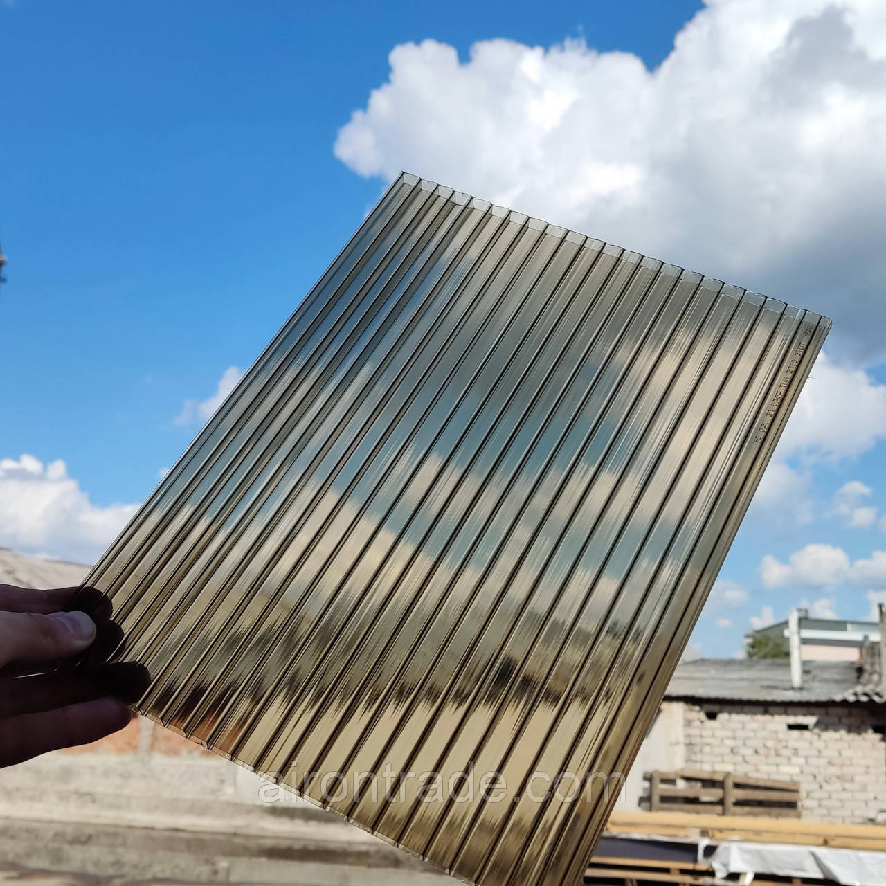 Полікарбонат сотовий SUNLITE 10 мм Бронза 2100x6000 мм
