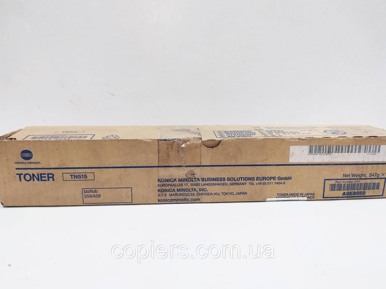 TN515 тонер картридж A9E8050 bizhub 458 558 оригінал, tn-515, фото 1