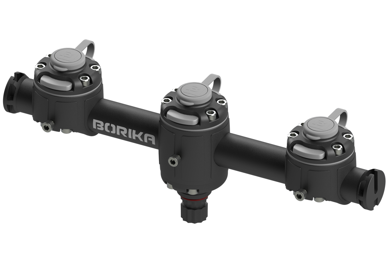 Розширювальна тарга BORIKA FASTen Gm350-3 чорно-сіра розмір S для кріплення аксесуарів (01.02.001.02.06), фото 1