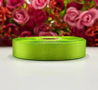 Атласна стрічка для рукоділля - 1,2 см x 23 м / Фісташковий