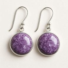 Лепідоліт сережки