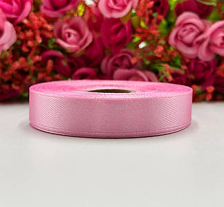 Атласна стрічка для рукоділля - 1,2 см x 23 м / Рожева мрія