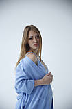Халат мусліновий для вагітних Pregnant Style Josephine3 44 Блакитний, фото 5