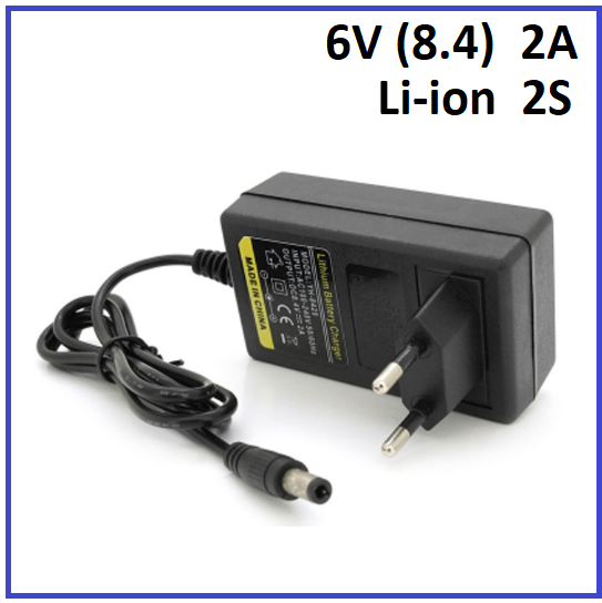 Зарядний пристрій Jinyi для Li-ion 6V (8.4) 2S до 2A штекер 5.5х2.5, фото 1