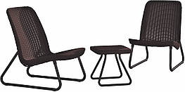Комплект садових меблів Keter Rio patio set, віскі коричневий