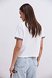 Жіноча стильна футболка з коміром, фото 4