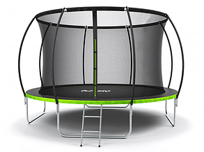 Батут із внутрішньою захисною сіткою 374 см Leobro Pro 12FT GREEN