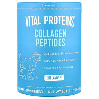 Пептиди колагену Vital Proteins Collagen Peptides для шкіри волосся нігтів суглобів без смакових добавок 567 г