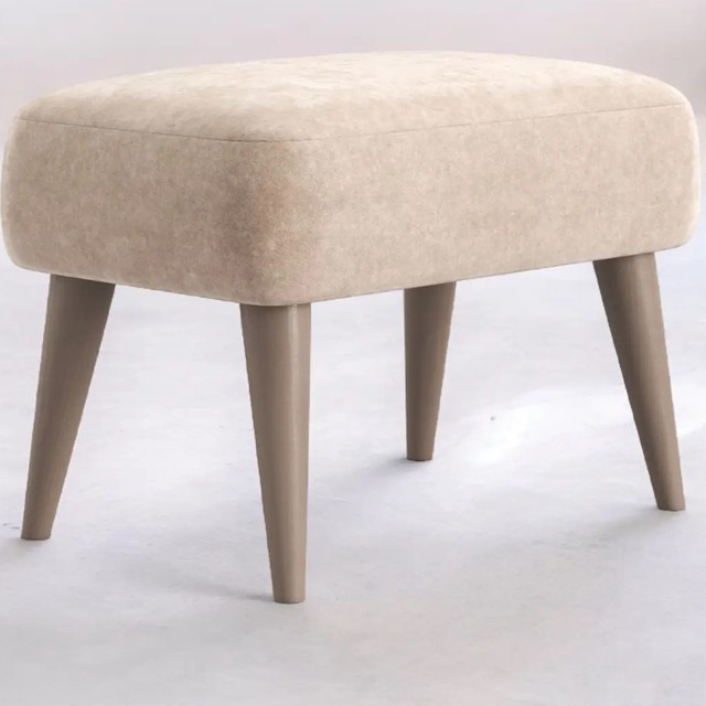 Пуф Lounge велюровый 60x35x42 см с деревянными ножками