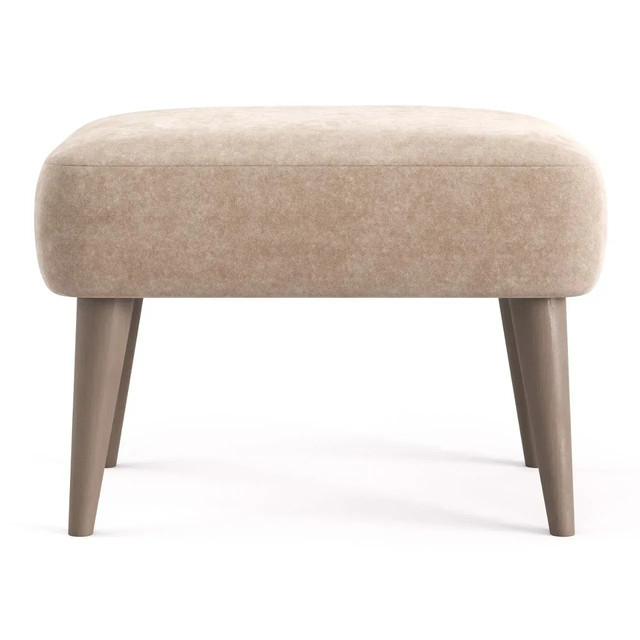 Пуф Lounge велюровый 60x35x42 см с деревянными ножками