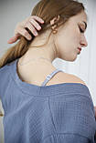 Комплект для сну для вагітних і годуючих – халат + нічна сорочка Pregnant Style Gina 44 Сірий, фото 11