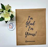 Пакет паперовий крафтовий з логотипом вашої компанії Кур'єрський пакет екологічний 23х32 см, фото 6