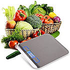 Кухонні ваги з платформою до 5 кг, від батарейок / Сенсорні ваги з підсвічуванням / Електронні ваги для кухні, фото 5