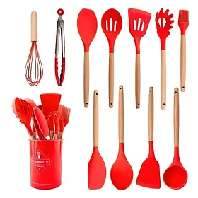 Набір кухонного приладдя силіконовий Kitchen Set RB-2239 червоний (12 предметів)