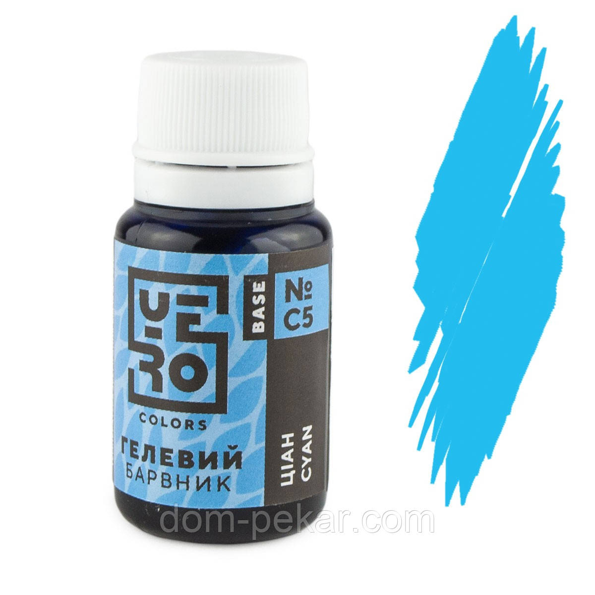 Барвник гелевий YERO colors Ціан 10 г
