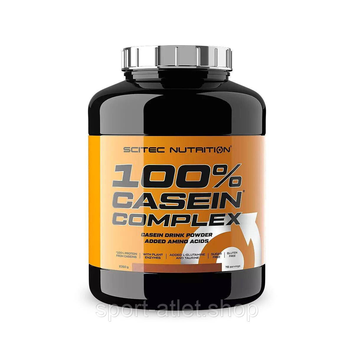 Протеїн Scitec Nutrition 100% Casein Complex, 2.35 кг - Бельгійський шоколад, фото 1