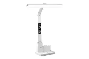 Настільна LED-лампа VHG 801S акумуляторна з годинником 6 W 800 lm 3000-6000 K, фото 1