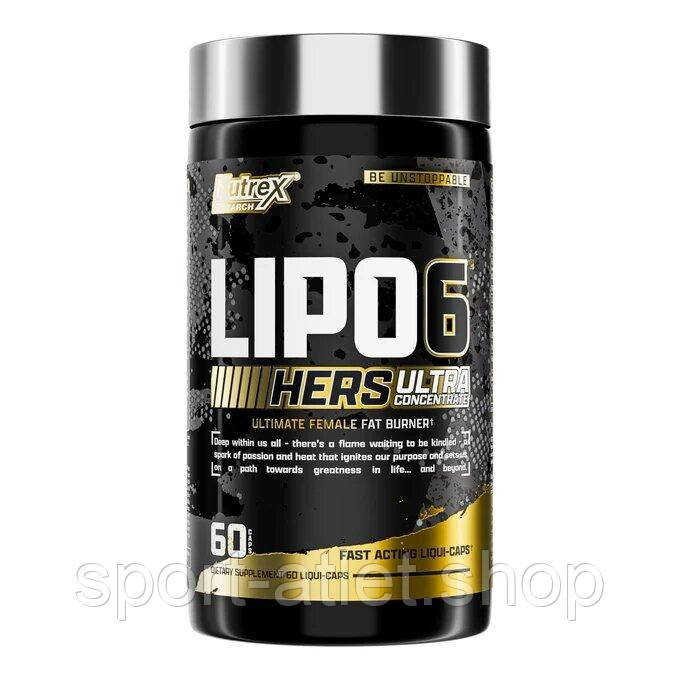 Жироспалювач Nutrex Research Lipo-6 Black Hers Ultra Concentrate, 60 капсул, фото 1
