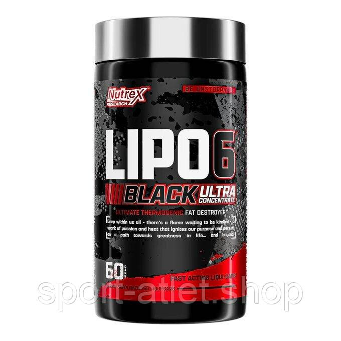 Жироспалювач Nutrex Research Lipo-6 Black Fat Destroyer, 60 капсул, фото 1