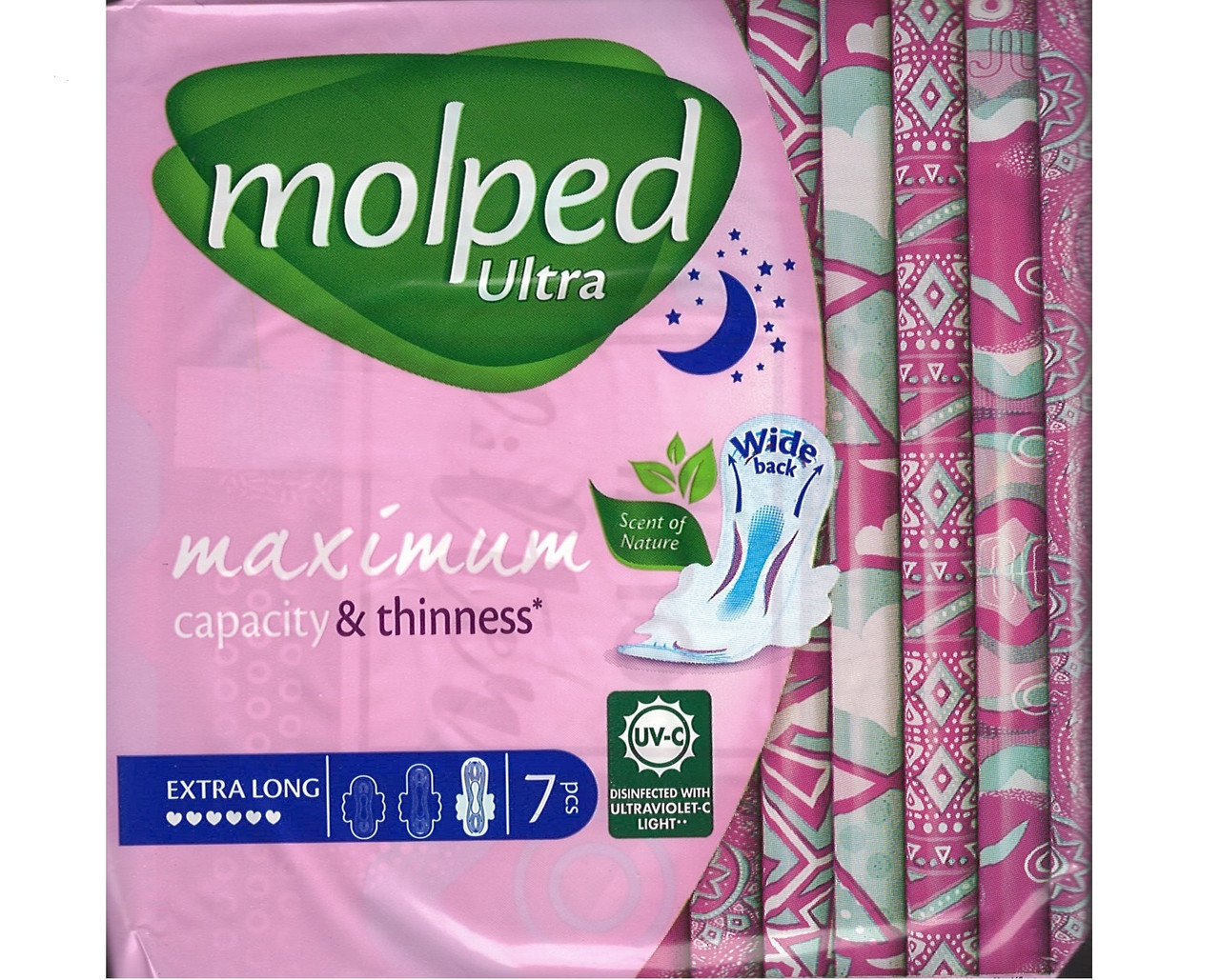 Прокладки гігієнічні Molped Ultra Night 6 крапель 7 шт Deo Floral, фото 1