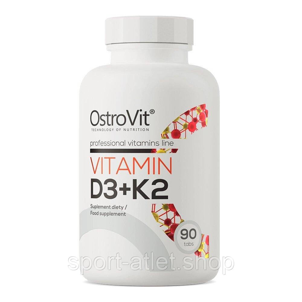 Вітаміни та мінерали OstroVit Vitamin D3+K2, 90 таблеток, фото 1