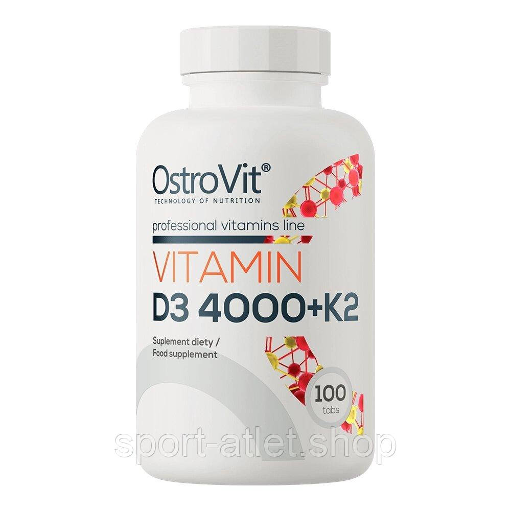 Вітаміни та мінерали OstroVit Vitamin D3 4000 +K2, 100 таблеток, фото 1