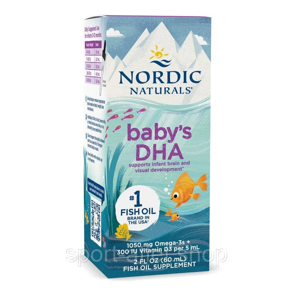 Жирні кислоти Nordic Naturals Baby's DHA, 60 мл, фото 1