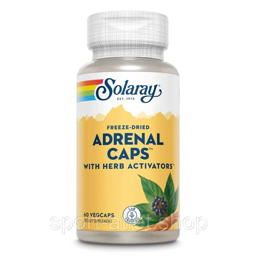 Натуральна добавка Solaray Adrenal Caps, 60 вегакапсул, фото 1