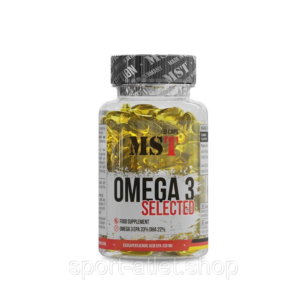 Жирні кислоти MST Omega 3 Selected 55%, 60 капсул, фото 1