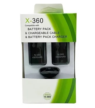 Комплект акумуляторів батарея для геймпада Xbox 360 (2 шт.) 4800 mAh + USB кабель