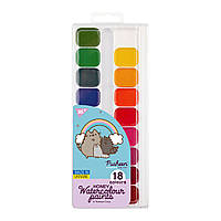 Фарби акварельні Yes Pusheen 18 кольорів медові без пензлика