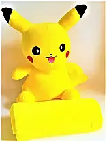М’яка іграшка подушка Пікачу з пледом 50 см Pokémon подарунок для дітей і фанатів аніме, фото 4