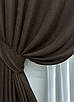 Комплект штор (2шт. 1,5х2,7м.) колекція "Льон Мішковина". Колір венге. Код 107ш 30-022, фото 5