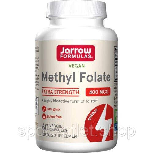 Вітаміни та мінерали Jarrow Formulas Methyl Folate 400 mcg, 60 капсул, фото 1