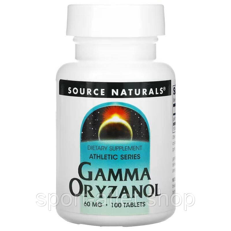 Натуральна добавка Source Naturals Gamma Oryzanol 60 mg, 100 таблеток