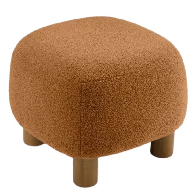 Пуф Edison букле 50x50x44 см на деревянных ножках, разные цвета ТМ Mille