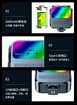 Студійна LED-лампа WL-R1, 23000-7000K, освітлення для знімання, RGB-підсвітка, фото 6