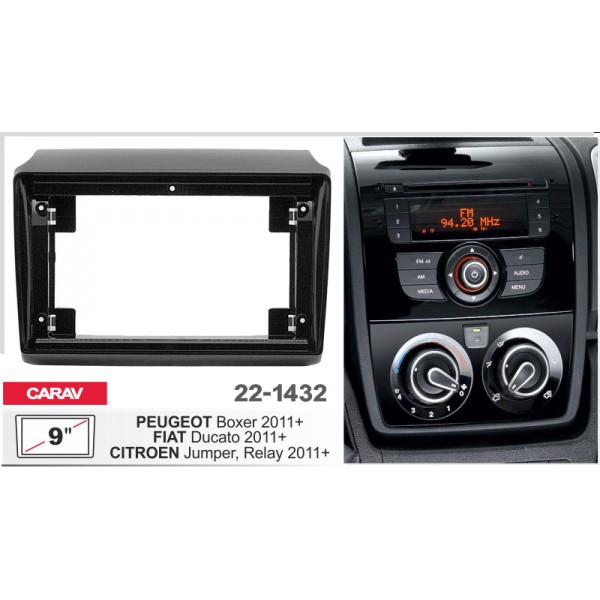 Рамка перехідна Peugeot Boxer 2011-2024 9" DriveX (22-1432)