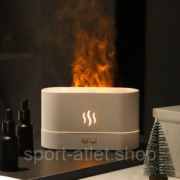Портативний зволожувач повітря Kinscoter DQ-701C ефект полум'я, White з аромадифузором, фото 1