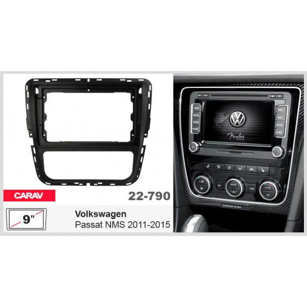 Рамка перехідна Volkswagen Passat 2013-2012 9" DriveX (22-790)