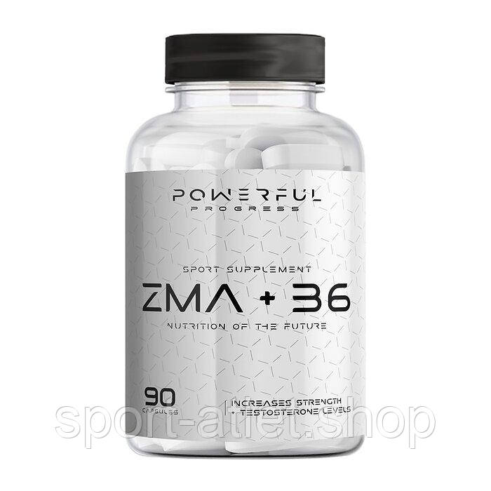 Цинк, магній та вітамін B6 Powerful Progress ZMA+B6, 90 капсул, фото 1