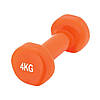 Гантель вінілова Power Play 4125 Achilles 2*4 кг, Orange, фото 4