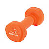 Гантель вінілова Power Play 4125 Achilles 2*4 кг, Orange, фото 2