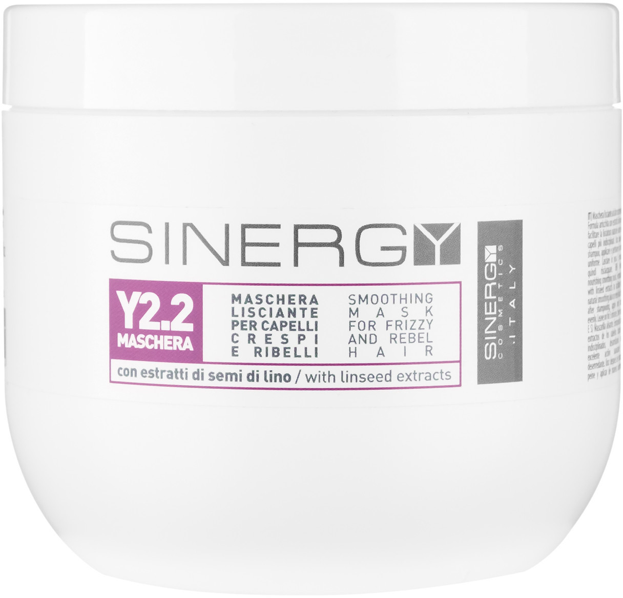 Маска для розгладження неслухняного волосся Sinergy Y2.2 Smoothing Mask, 500 мл (8033745721154)