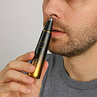 Акумуляторний тример для носа та вух + 4 насадки, VGR V-627, Чорний / Машинка для стрижки волосся в носі, фото 2