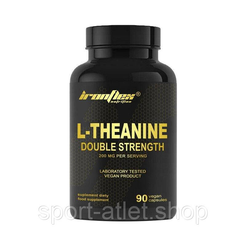 Амінокислота IronFlex L-Theanine 200 mg, 90 вегакапсул, фото 1