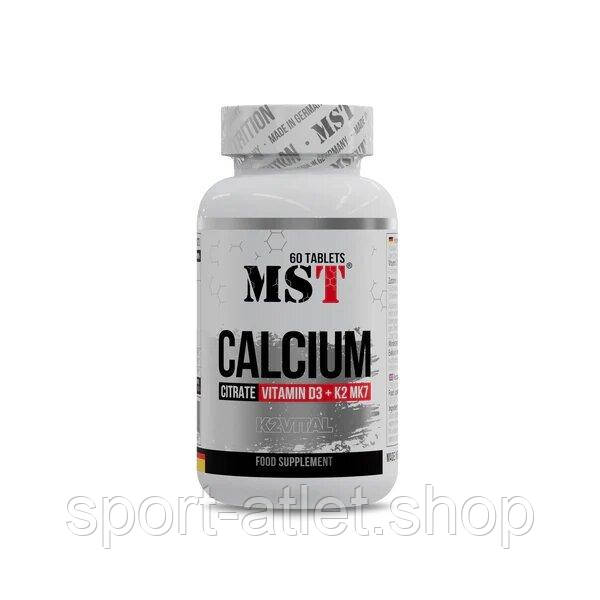 Вітаміни та мінерали MST Calcium Citrate + Vitamin D3 + K2 MK7, 60 таблеток