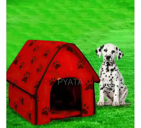 Червоний переносний м'який будиночок для собак Portable Dog House, фото 1