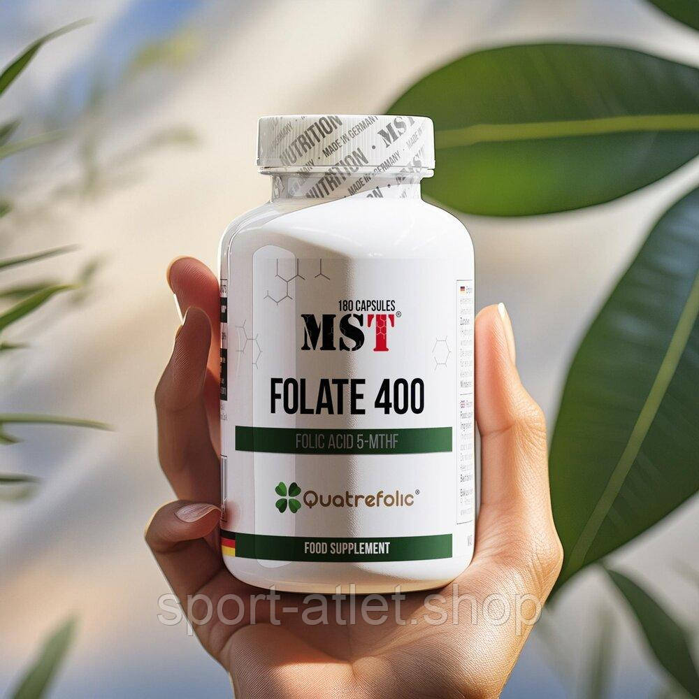 Вітаміни та мінерали MST Folate 400 Quatrefolic, 180 капсул