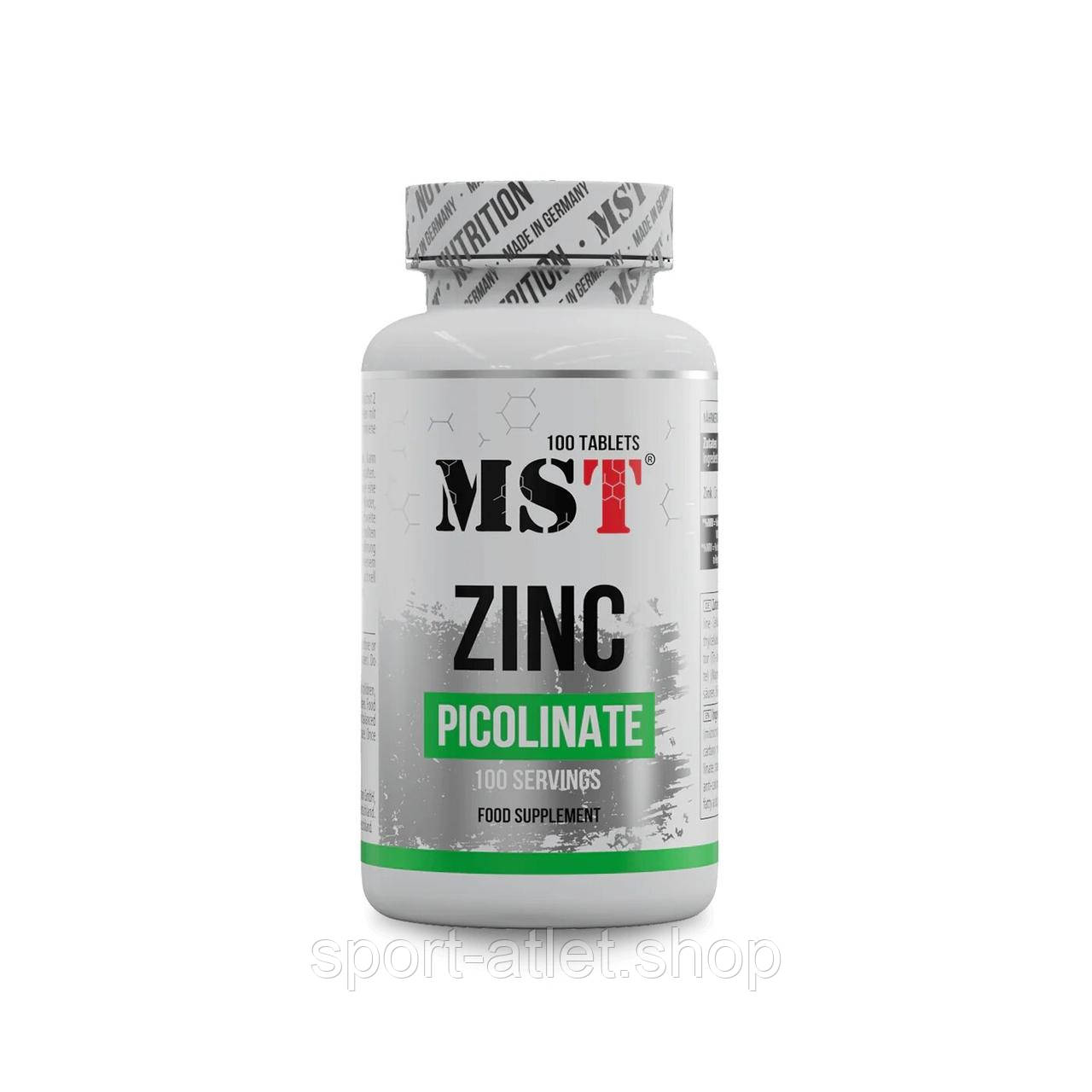 Вітаміни та мінерали MST Zinc Picolinate, 100 таблеток